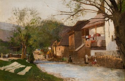Bank of a Brook by Laszlo Mednyanszky
